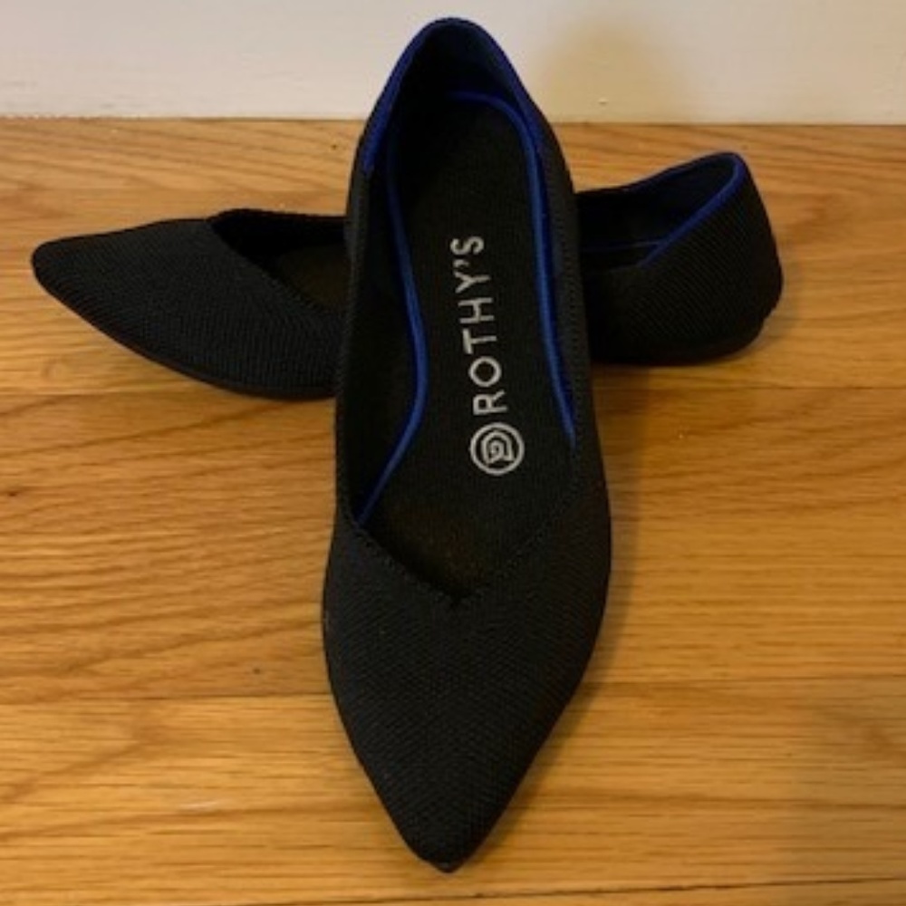 Rothy's The Point - Solid Black Size 5.5